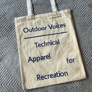 Outdoor Voices Canvas Tote Bag NWOT